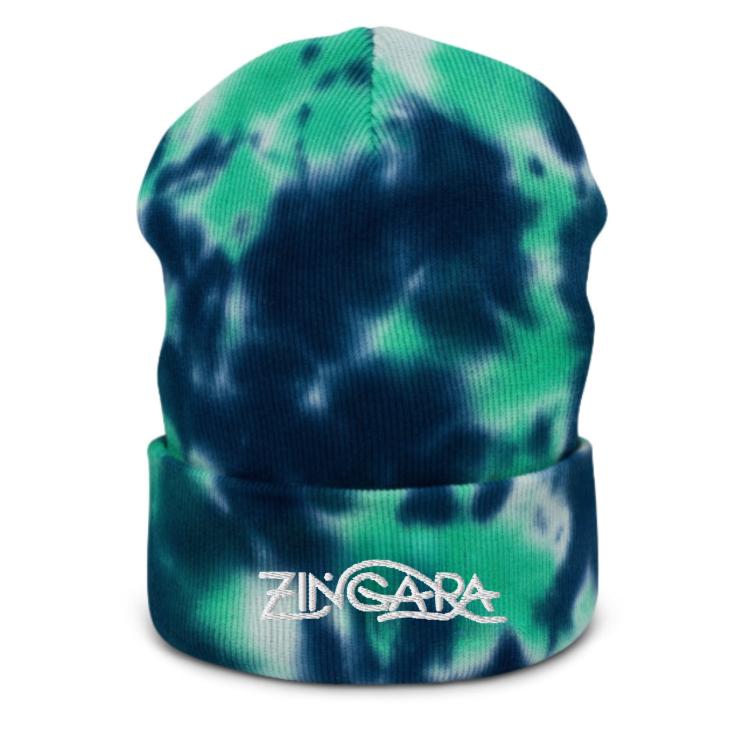 Zingara embroidered tie dye beanie