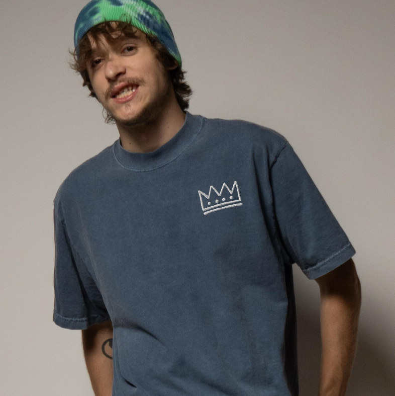 charlesthefirst embroidered oversized faded t-shirt