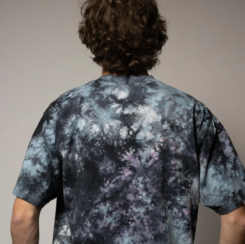 daily bread embroidered oversized tie-dye t-shirt