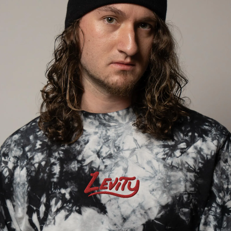 levity Embroidered Oversized tie-dye t-shirt