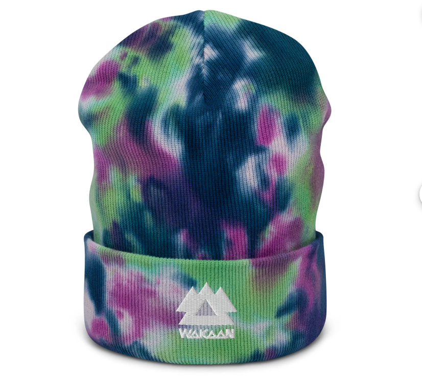 wakaan embroidered tie dye beanie