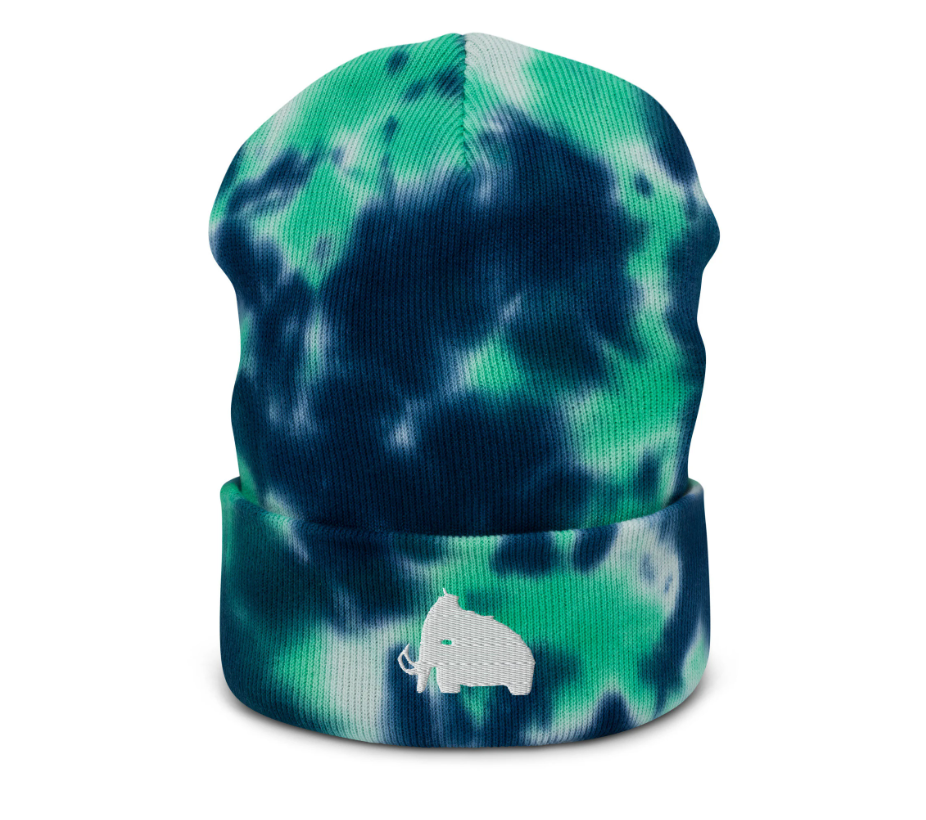 wooli embroidered tie dye beanie