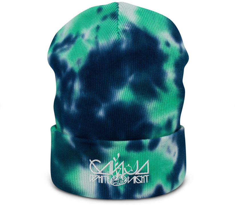 ganja white night embroidered tie dye beanie