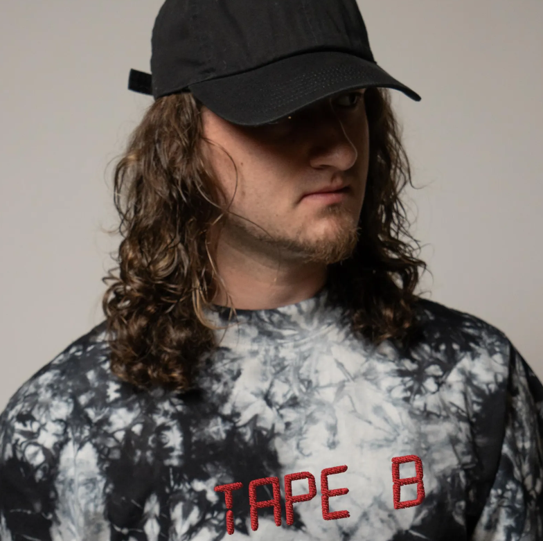 Tape B embroidered oversized tie-dye t-shirt