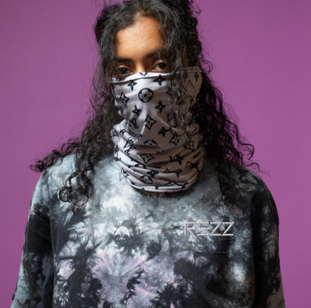 Rezz embroidered oversized tie-dye t-shirt