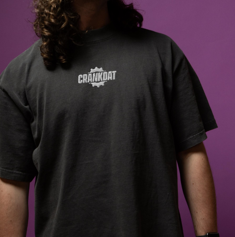 crankdat embroidered oversized faded t-shirt