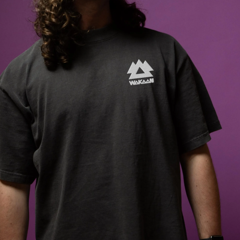 wakaan embroidered oversized faded t-shirt