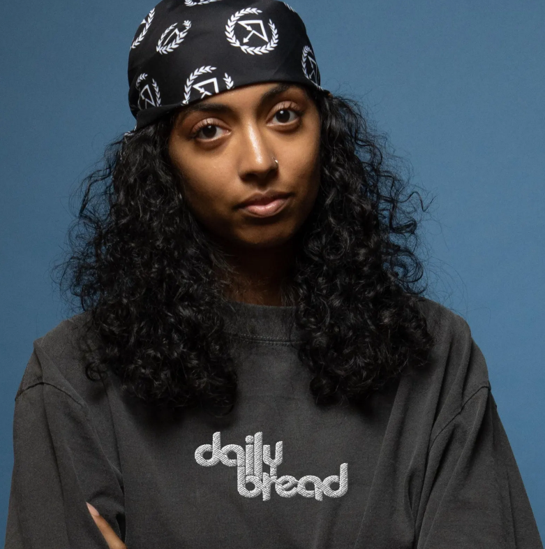 daily bread embroidered oversized faded t-shirt