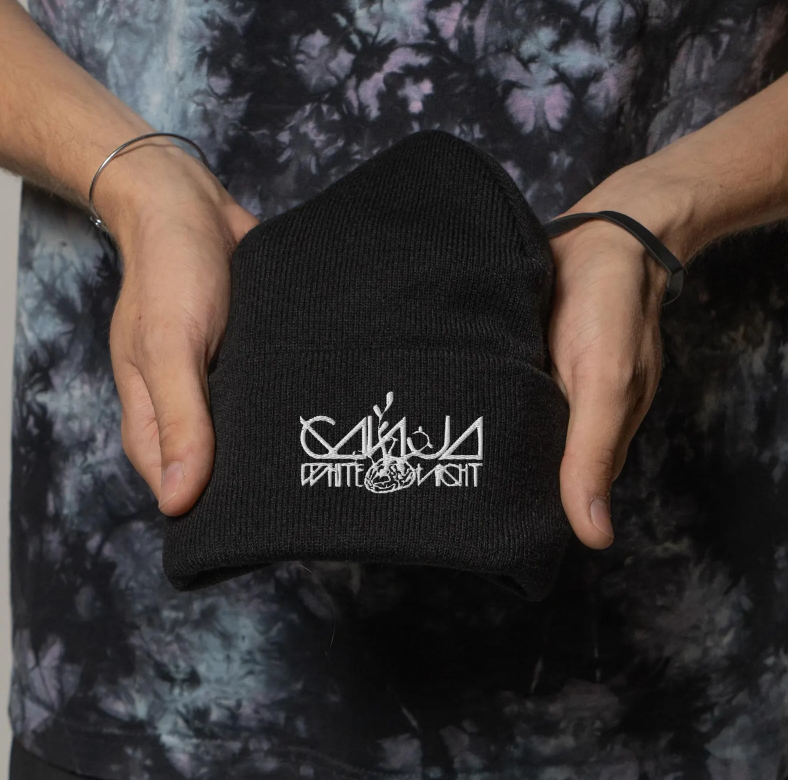 ganja white night embroidered beanie