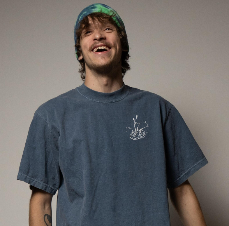 ganja white night embroidered oversized faded t-shirt
