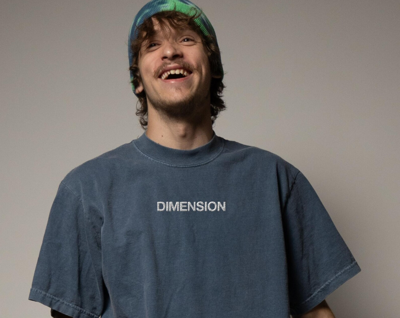 Dimension embroidered oversized faded t-shirt