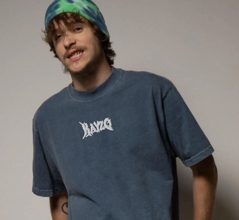 Kayzo embroidered oversized faded t-shirt