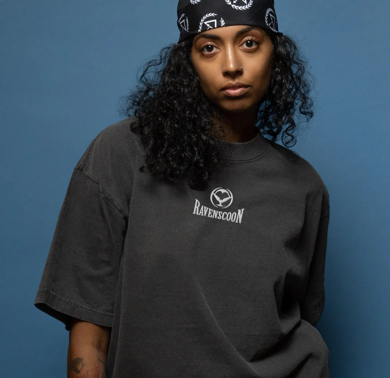 Ravenscoon embroidered oversized faded t-shirt