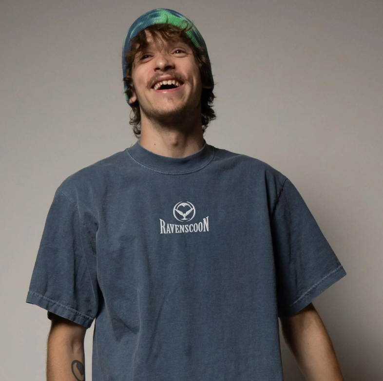 Ravenscoon embroidered oversized faded t-shirt
