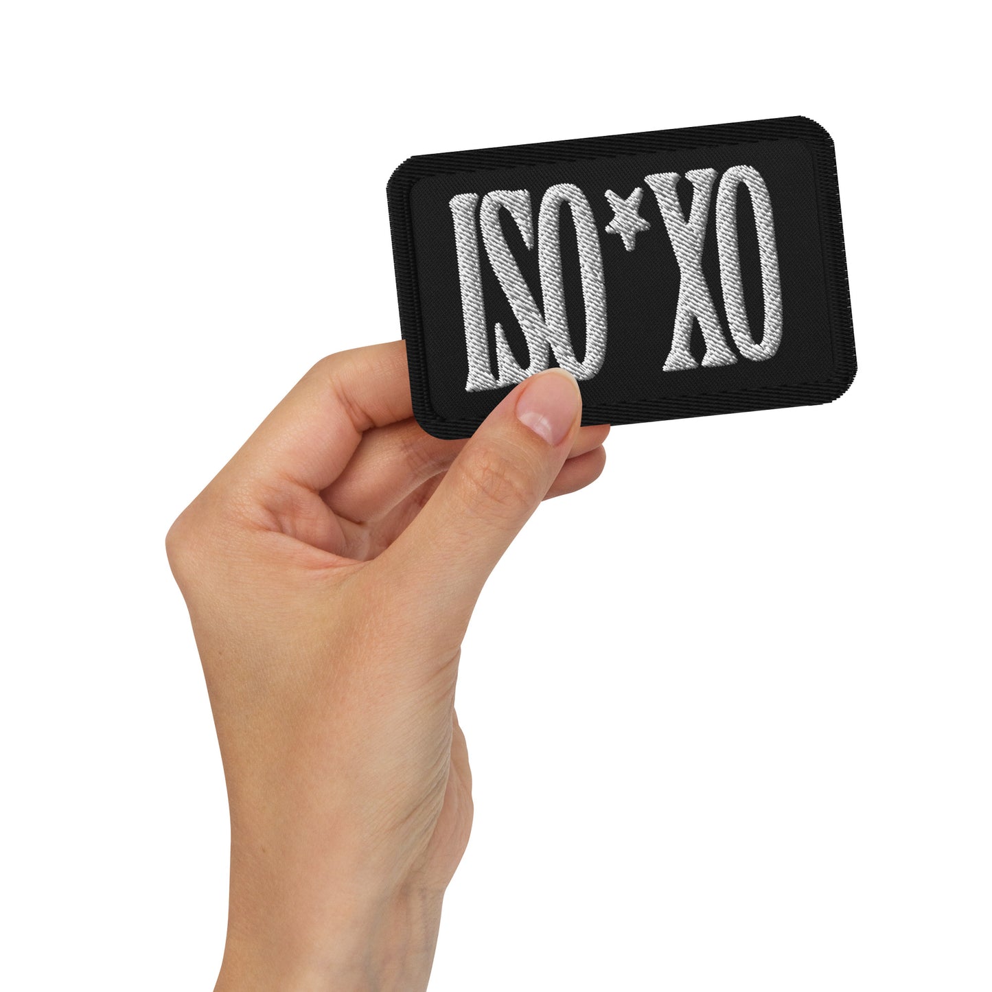isoxo embroidered patch