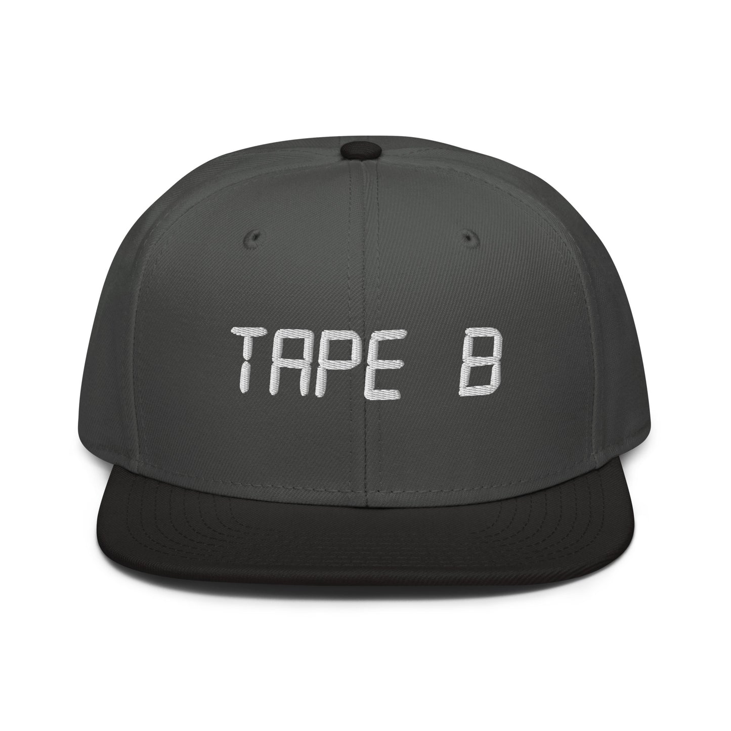 tape b embroidered snapback hat