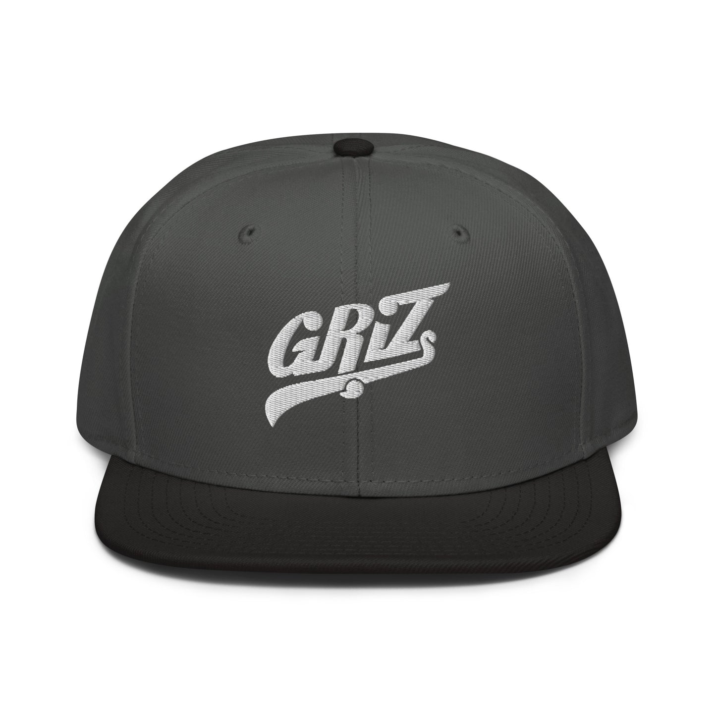 griz embroidered snapback hat