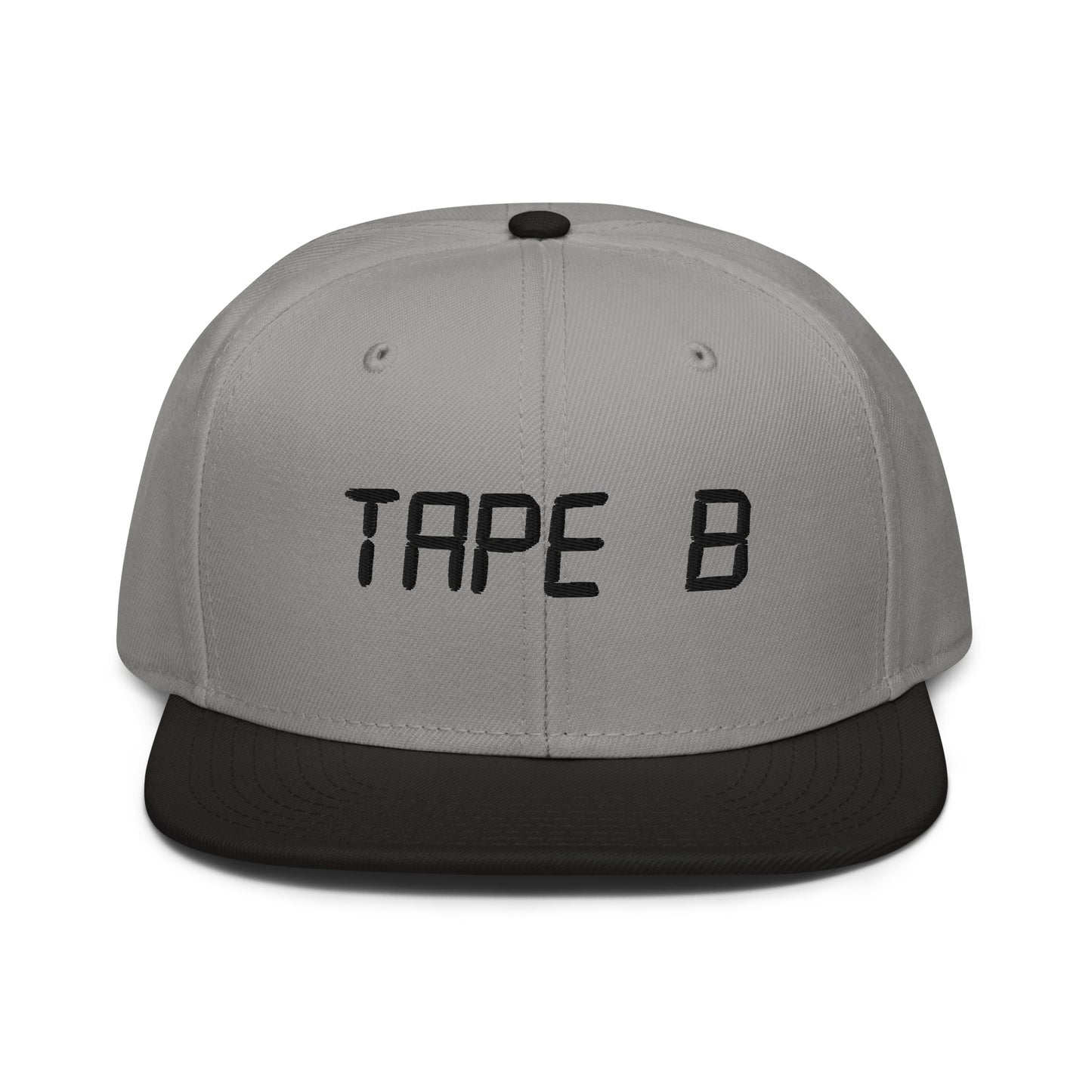 tape b embroidered snapback hat
