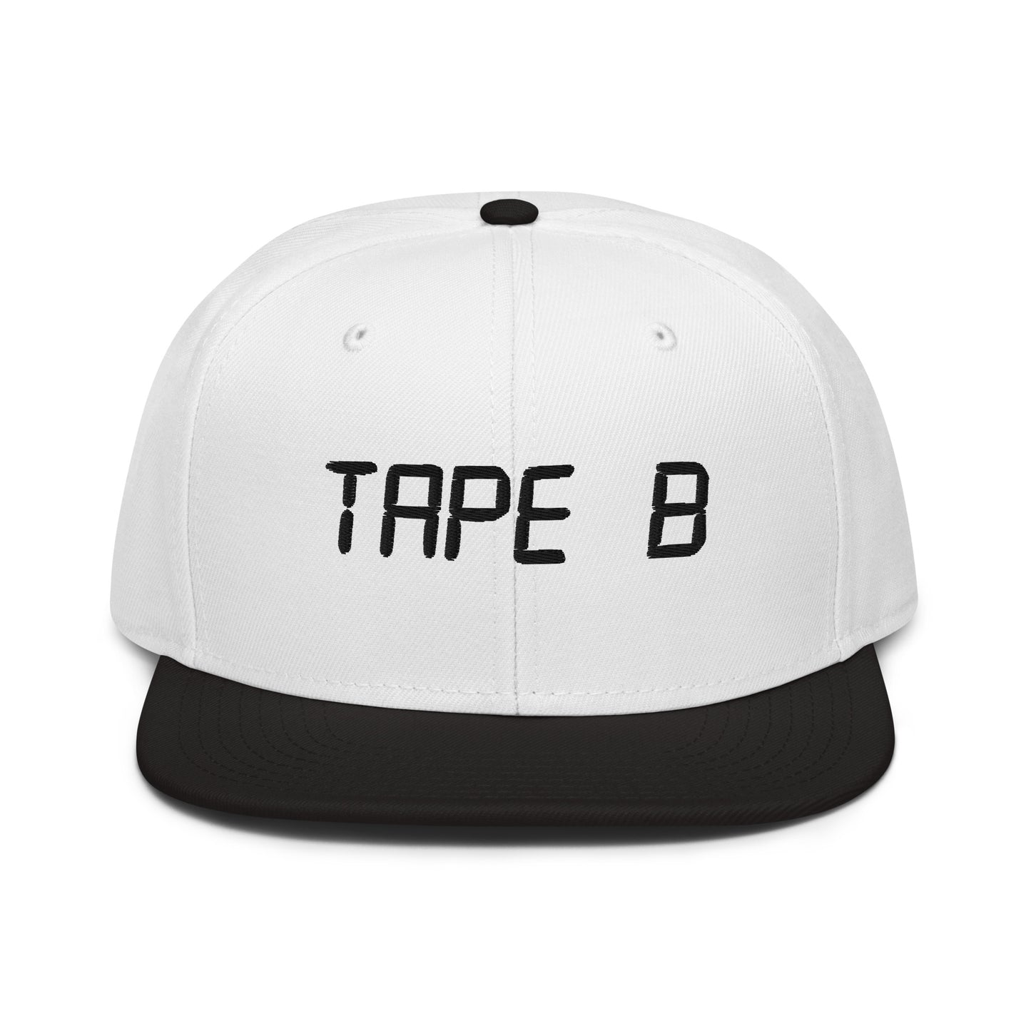 tape b embroidered snapback hat