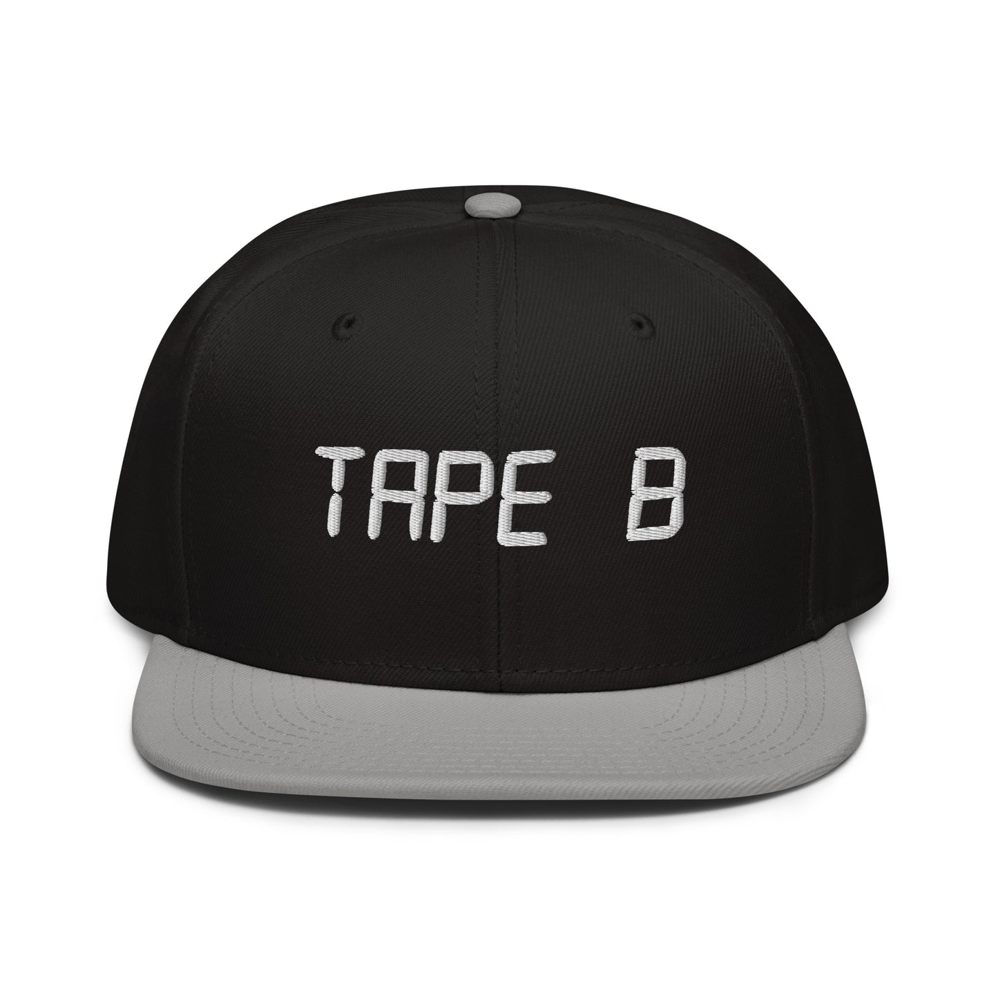 tape b embroidered snapback hat