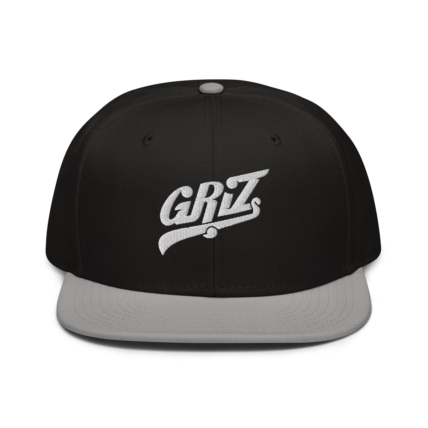 griz embroidered snapback hat