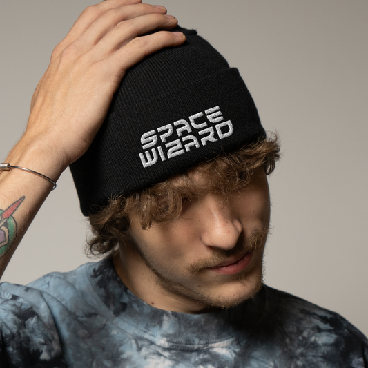 Space Wizard Embroidered Beanie