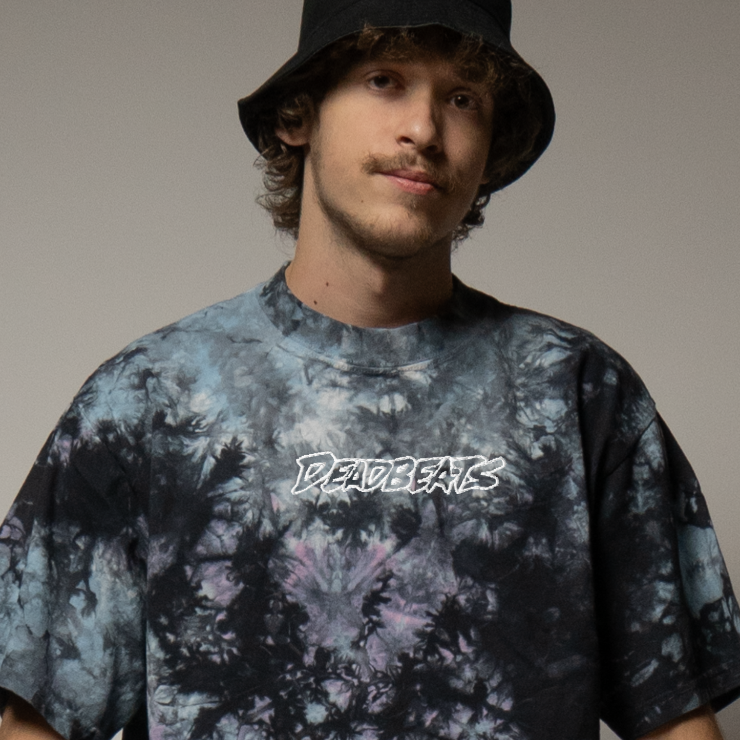 Deadbeats embroidered oversized tie-dye t-shirt