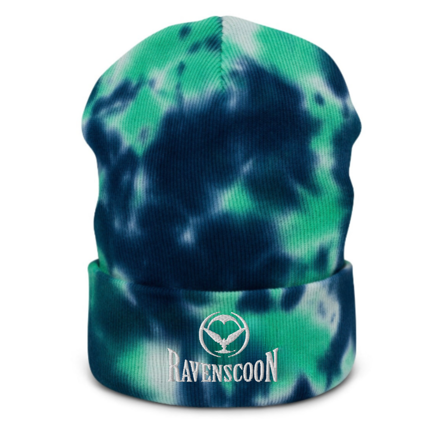 ravenscoon embroidered tie dye beanie