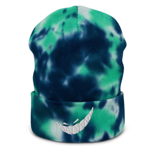 feed me embroidered tie dye beanie