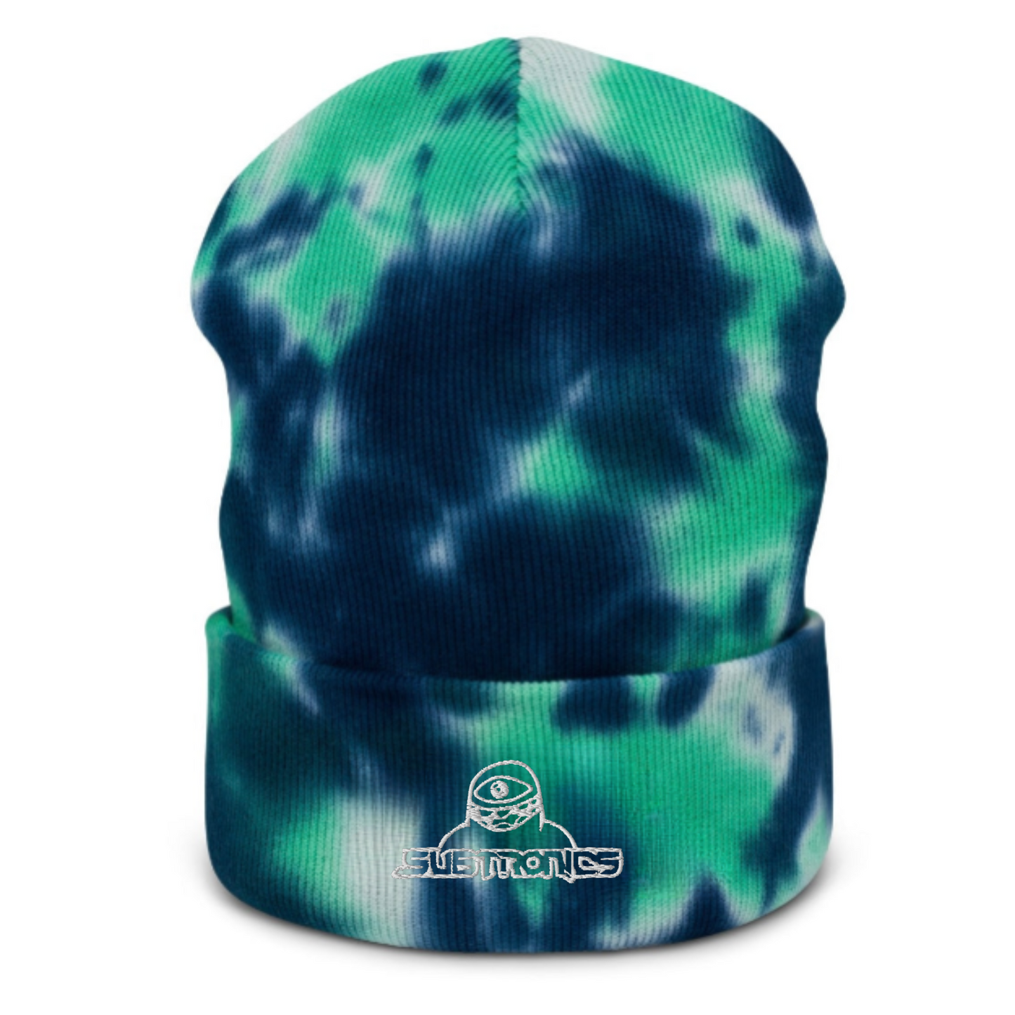 subtronics embroidered tie dye beanie