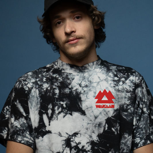 Wakaan embroidered oversized tie-dye t-shirt