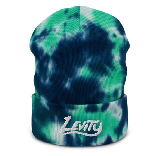 levity embroidered tie dye beanie