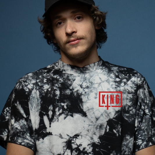 sullivan king embroidered oversized tie-dye t-shirt
