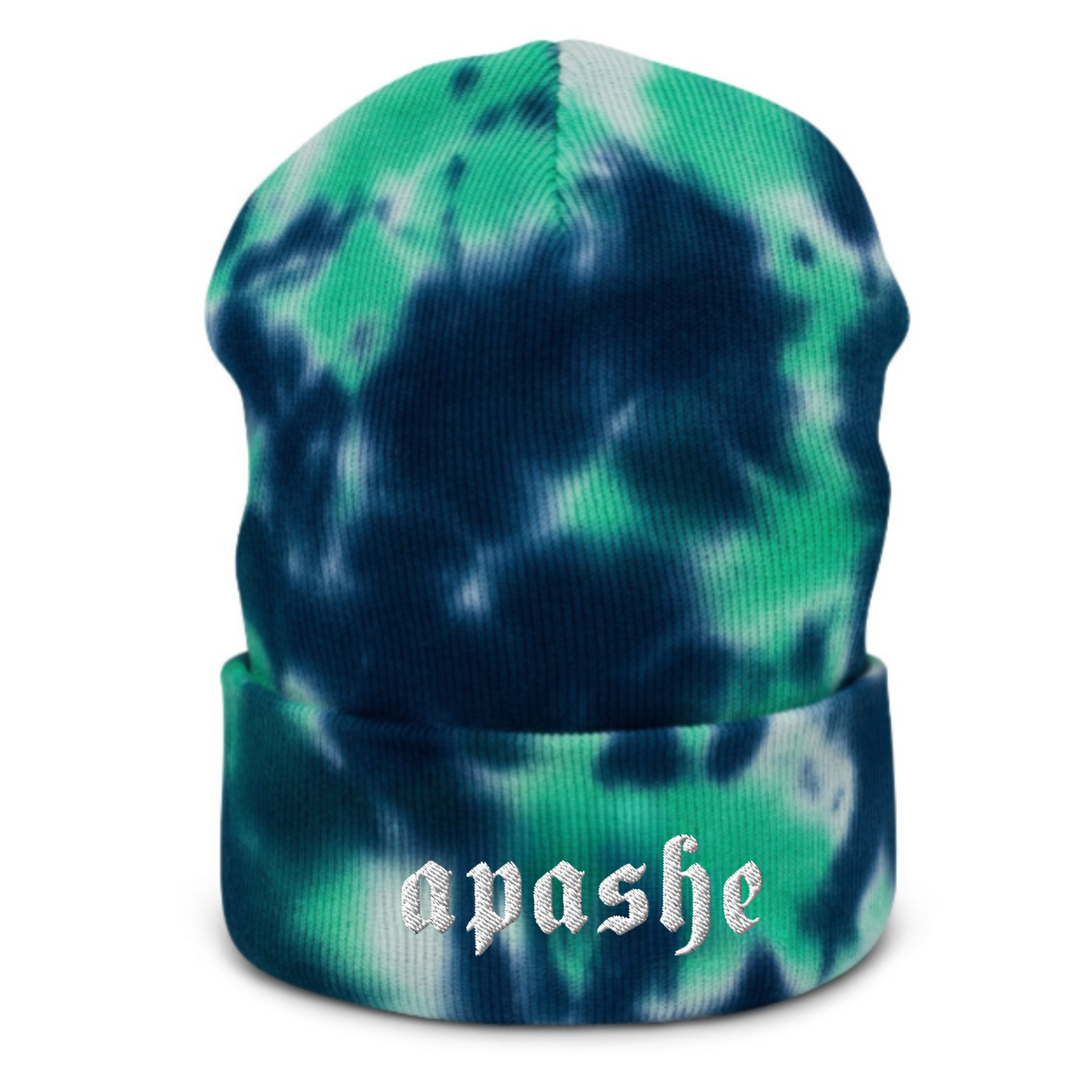 apashe embroidered tie dye beanie