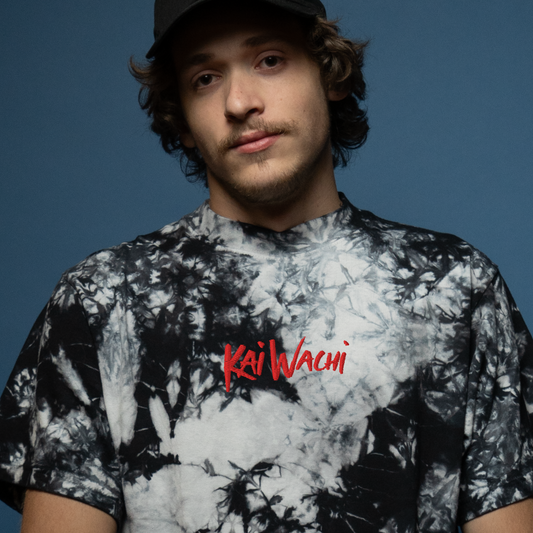 kai wachi embroidered oversized tie-dye t-shirt