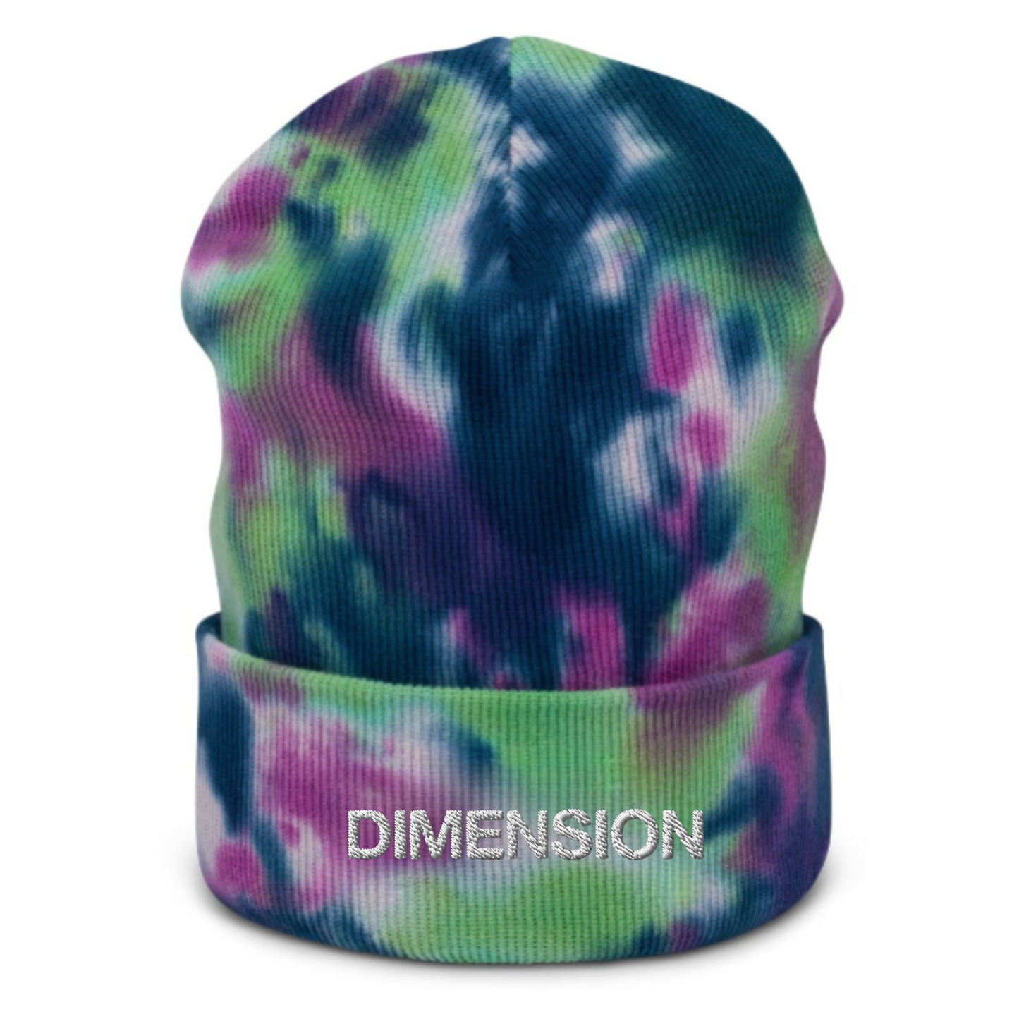 dimension embroidered tie dye beanie