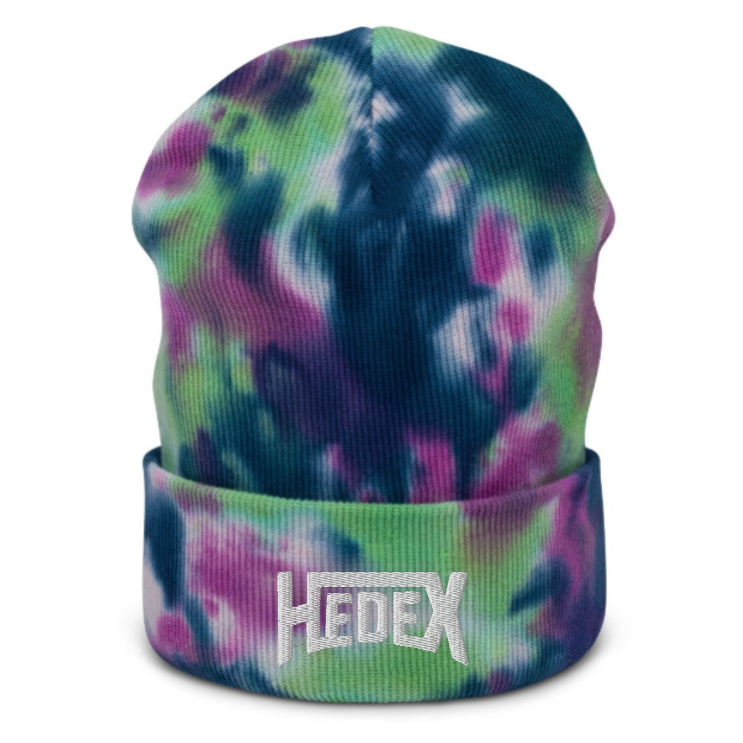 hedex embroidered tie dye beanie