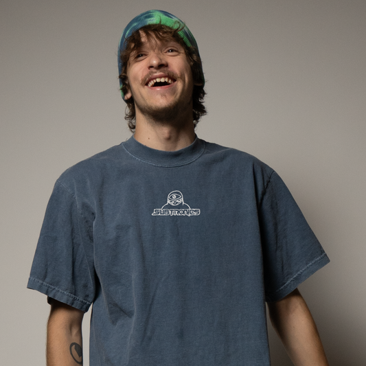 subtronics embroidered oversized faded t-shirt