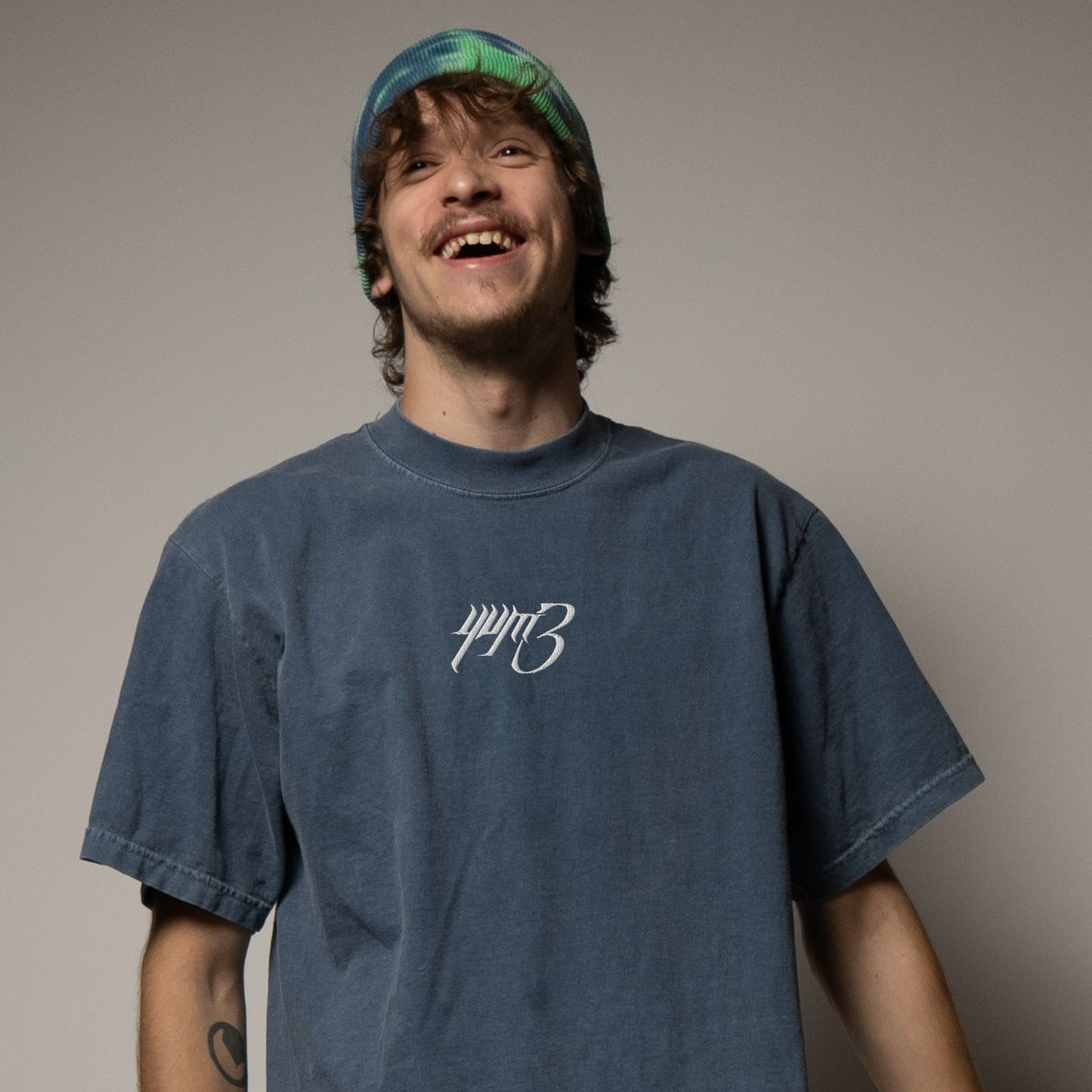 yvm3 embroidered oversized faded t-shirt