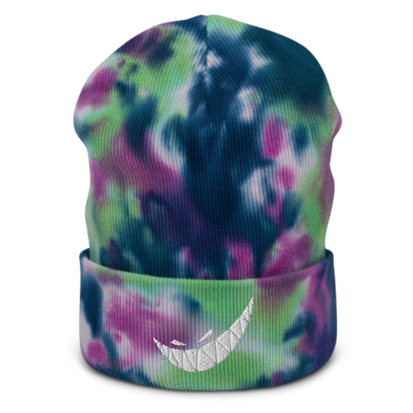 feed me embroidered tie dye beanie