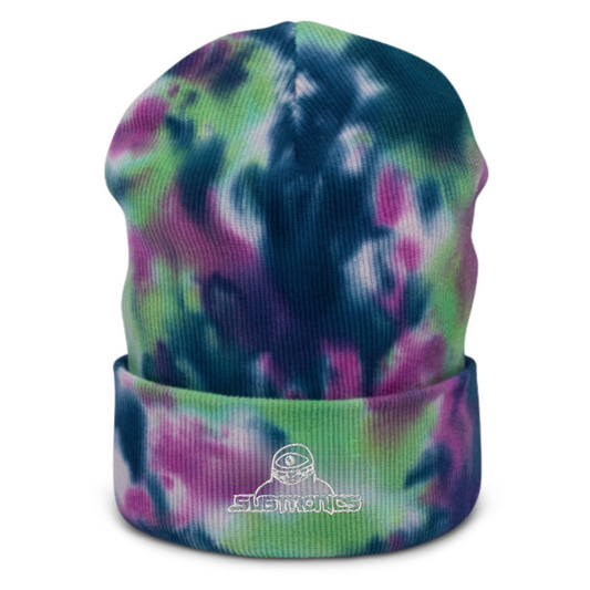 subtronics embroidered tie dye beanie