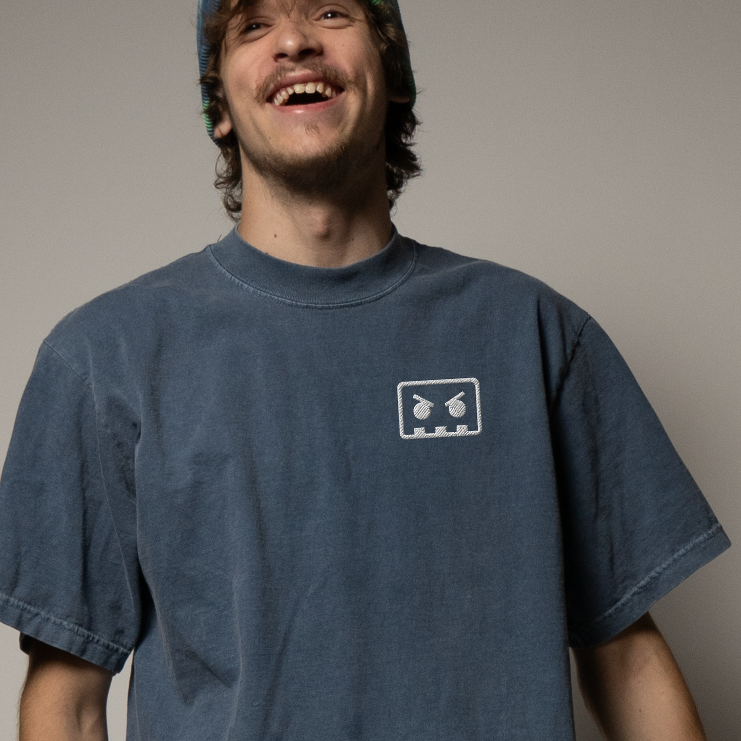 barely alive embroidered oversized faded t-shirt