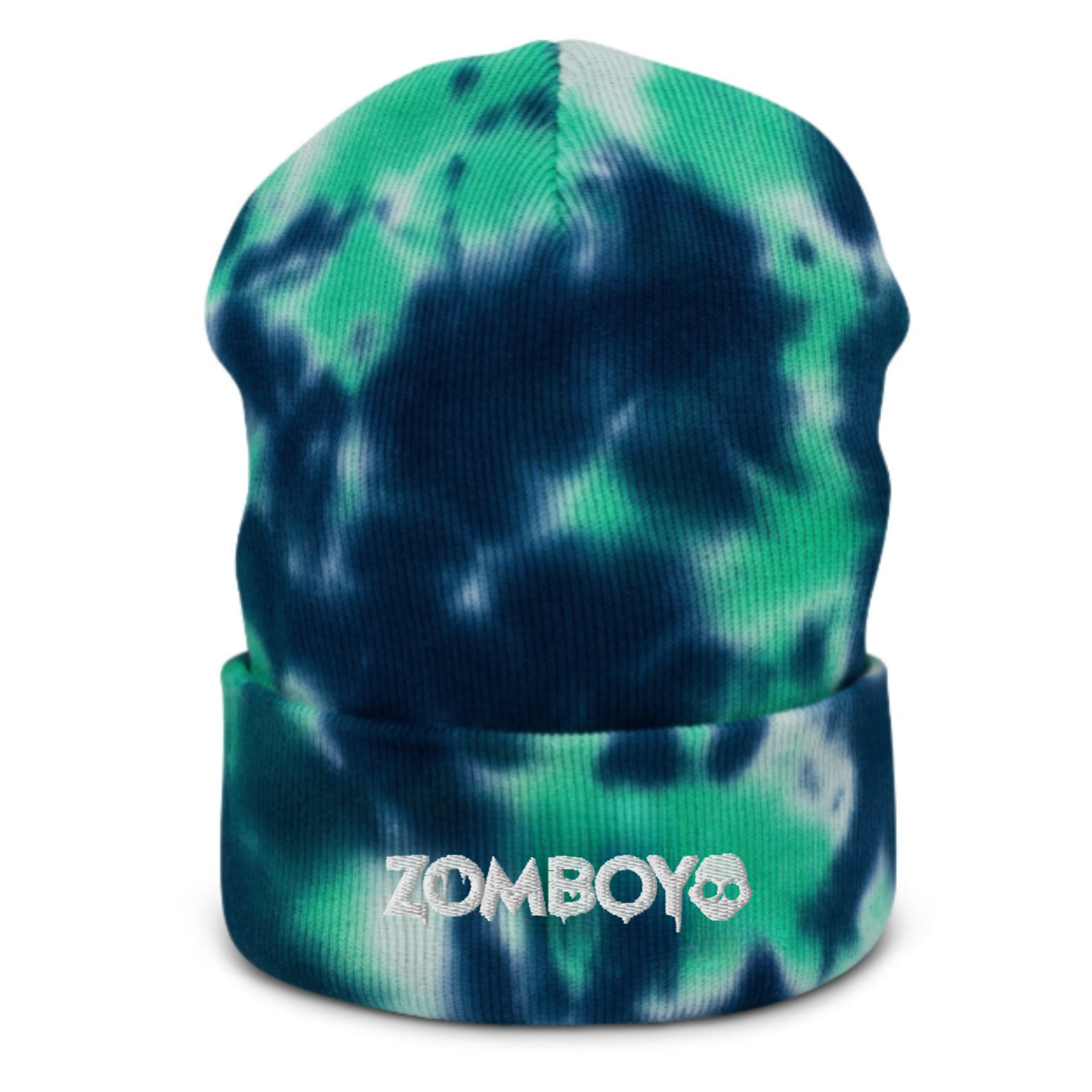 Zomboy embroidered tie dye beanie