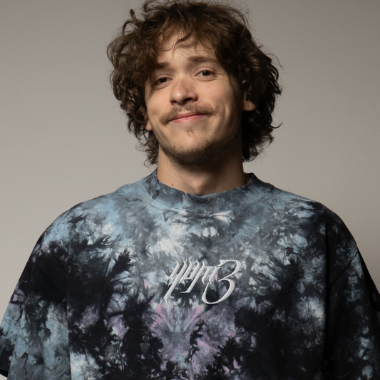 yvm3 embroidered oversized tie-dye t-shirt