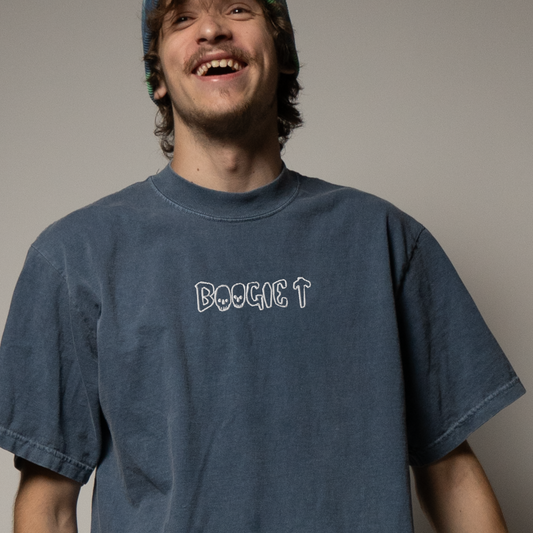 Boogie T embroidered oversized faded t-shirt