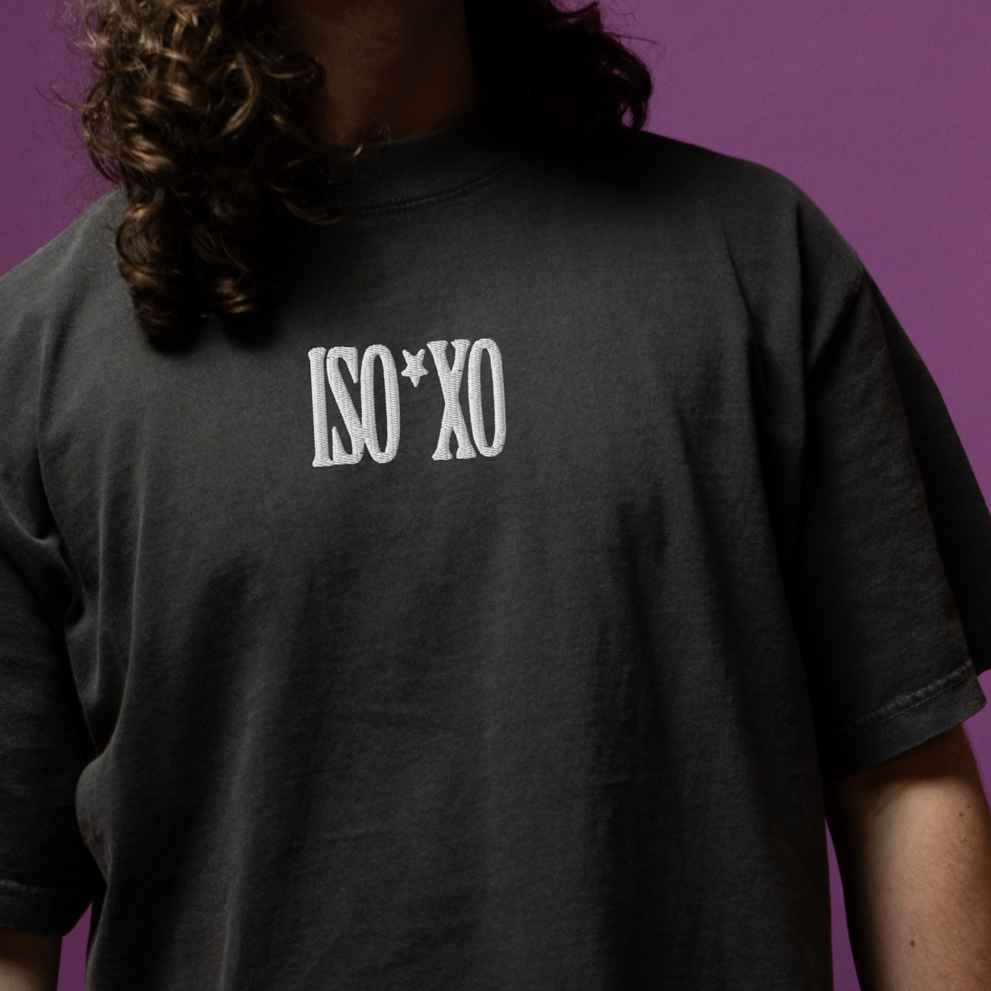 ISOXO embroidered oversized faded t-shirt