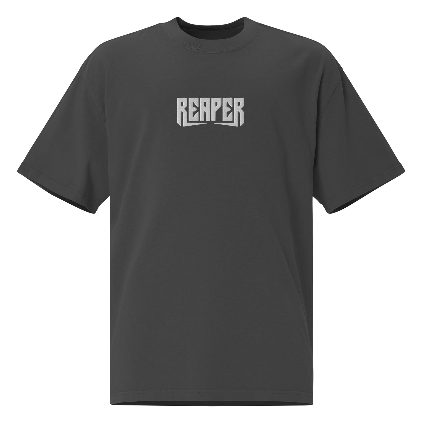 reaper embroidered oversized faded t-shirt