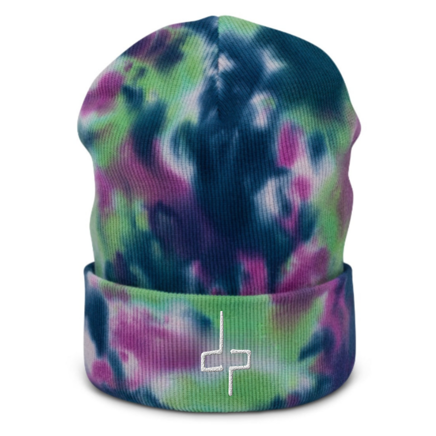 Deathpact embroidered tie dye beanie