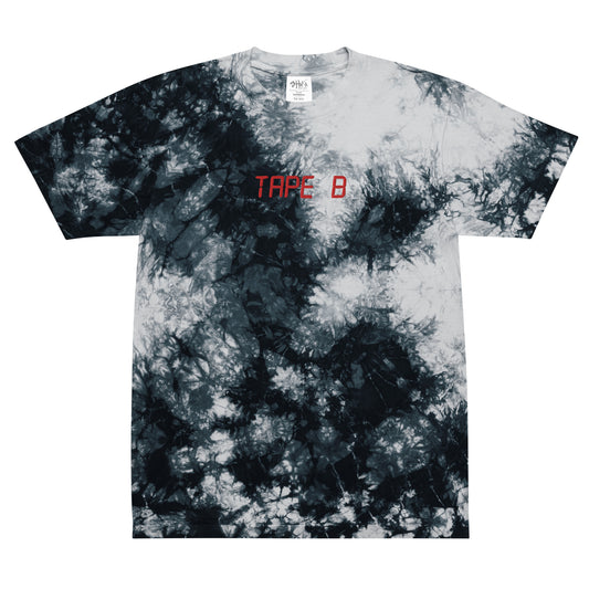 tape b embroidered Oversized tie-dye t-shirt