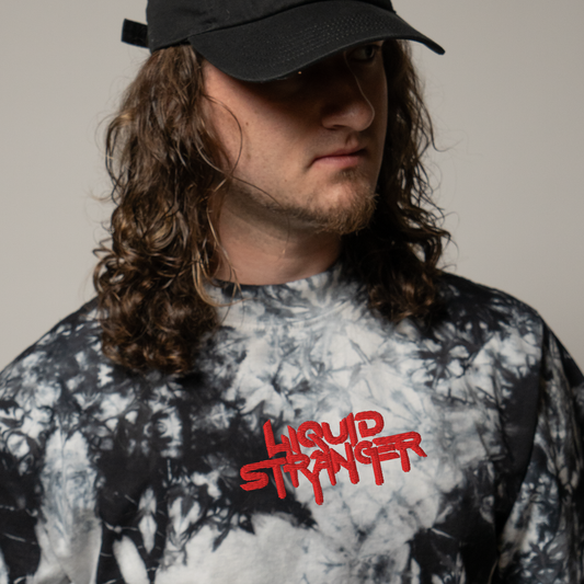 Liquid Stranger embroidered oversized tie-dye t-shirt